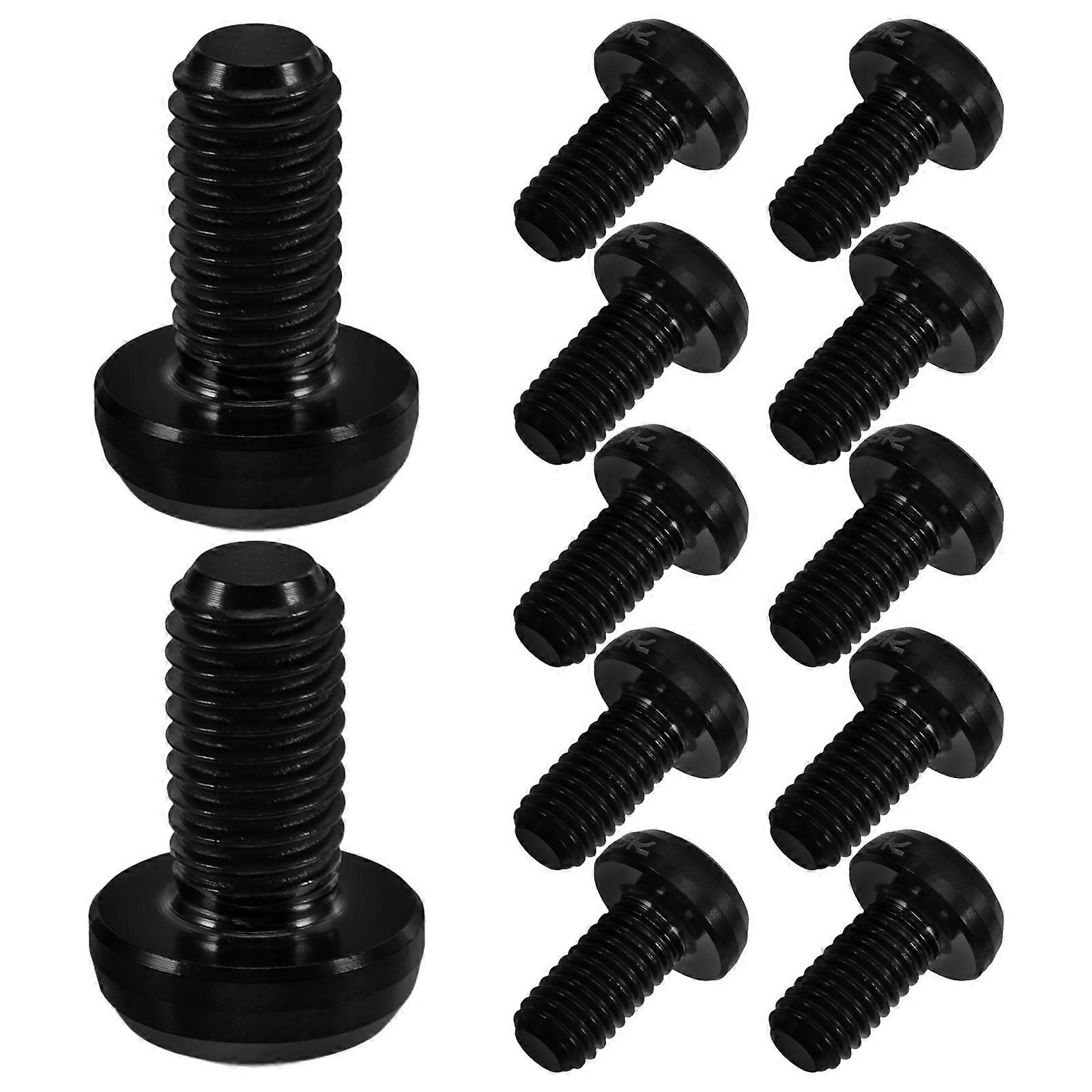 Titanium Alloy Bike Disc Rotor Bolts for Mountain Bike Use Black Color 12 Pieces