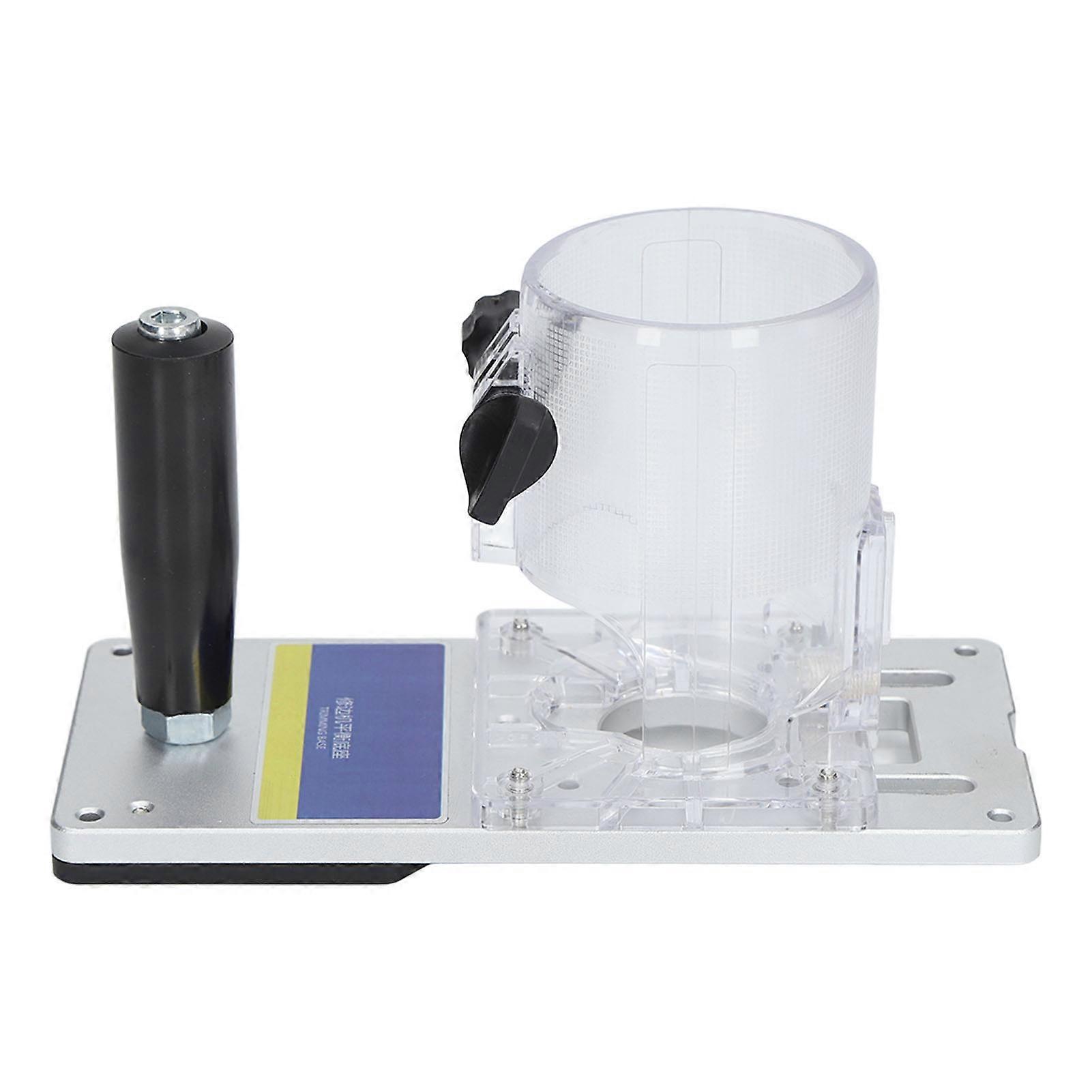 Woodworking Trimmer Router Base 6.5cm Dia Transparent Plastic