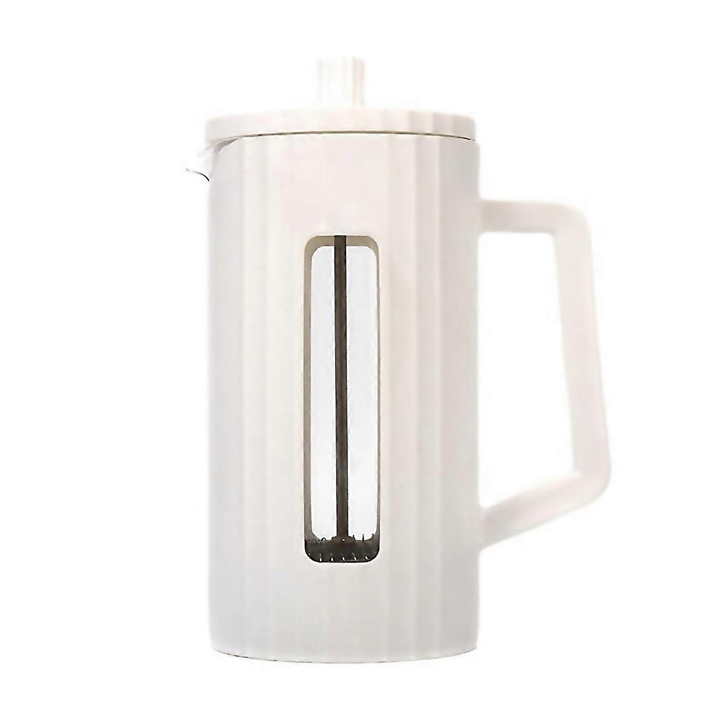 For 600ml French Coffee Maker High Borosilicate Glass White