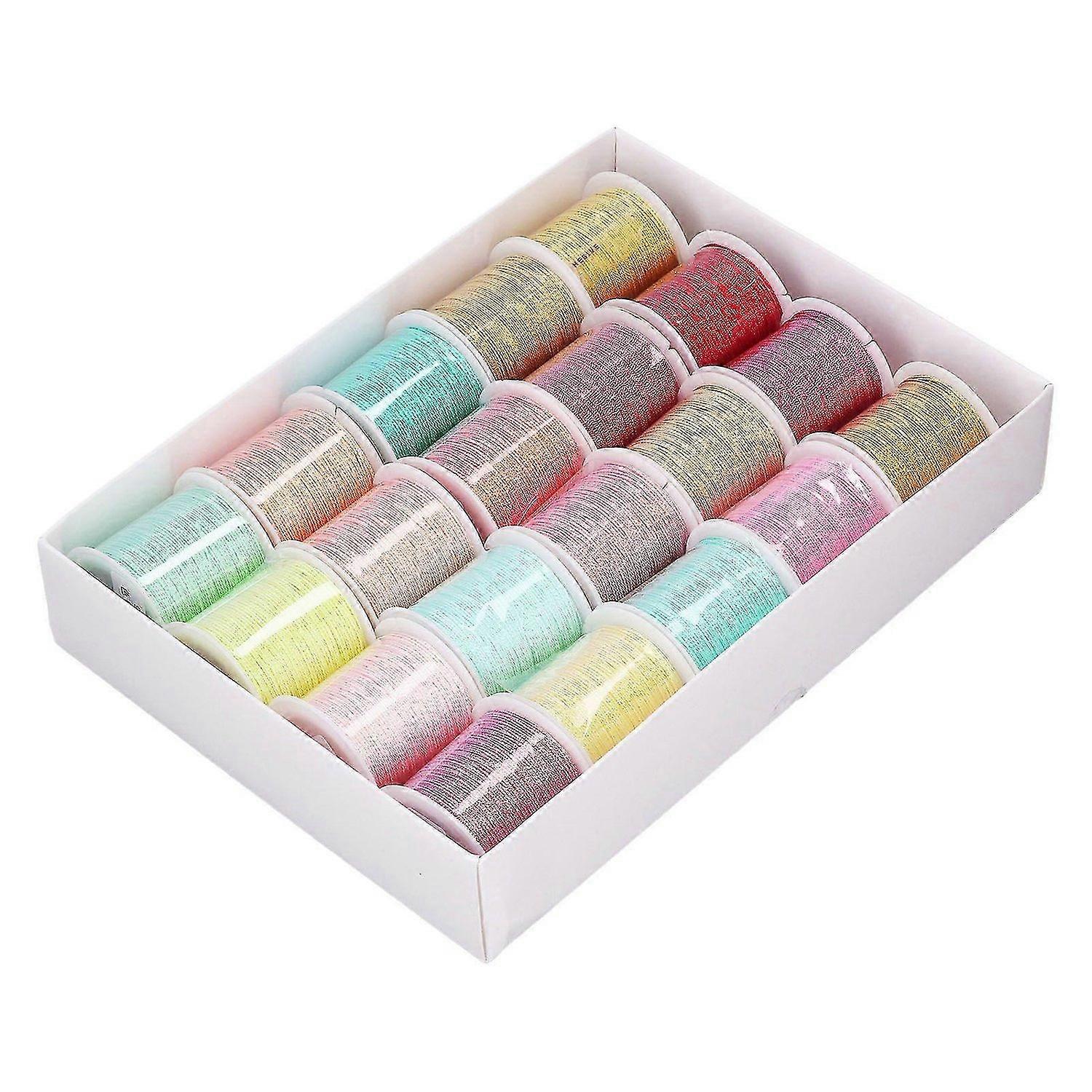 2025 Latest Model 20 Pcs 9 Strands Embroidery Thread Rainbow Color Symphony