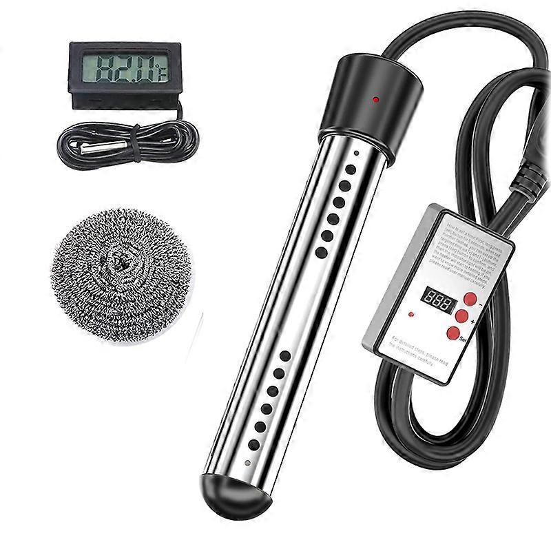 Chauffage par immersion avec minuterie automatique, chauffage de piscine s?r, parfait pour la maison et les voyages, prise UE, 2500W