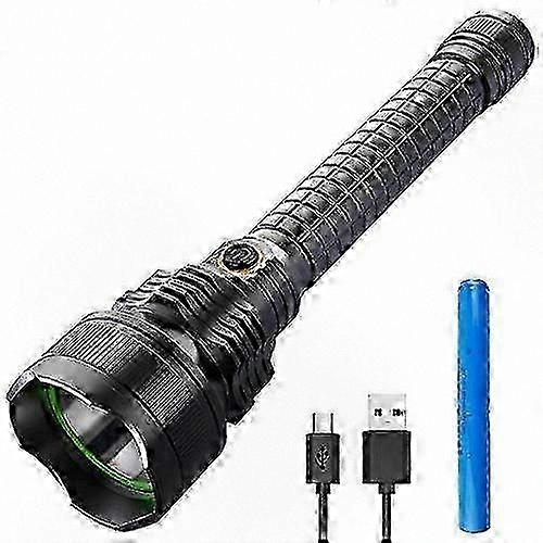 High-Power Rechargeable LED Torch with Zoom Function, 5 Lighting Modes, Waterproof Design for Outdoor Activities and Emergency Use