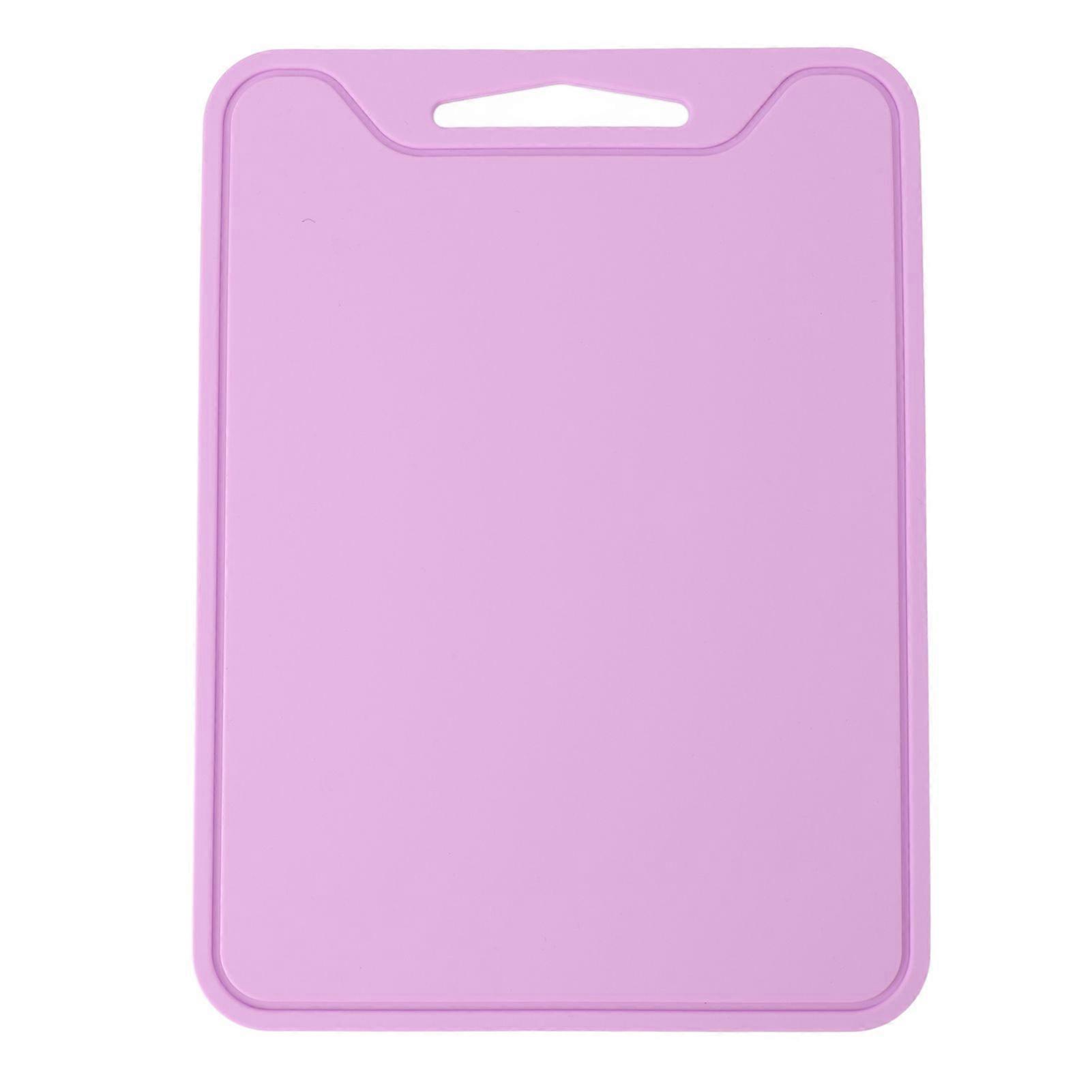 Silicone Cutting Board Portable Prevent Slip Stick Proof Dishwasher Safe Chopping Board for Kitchen Camping Picnic Purple