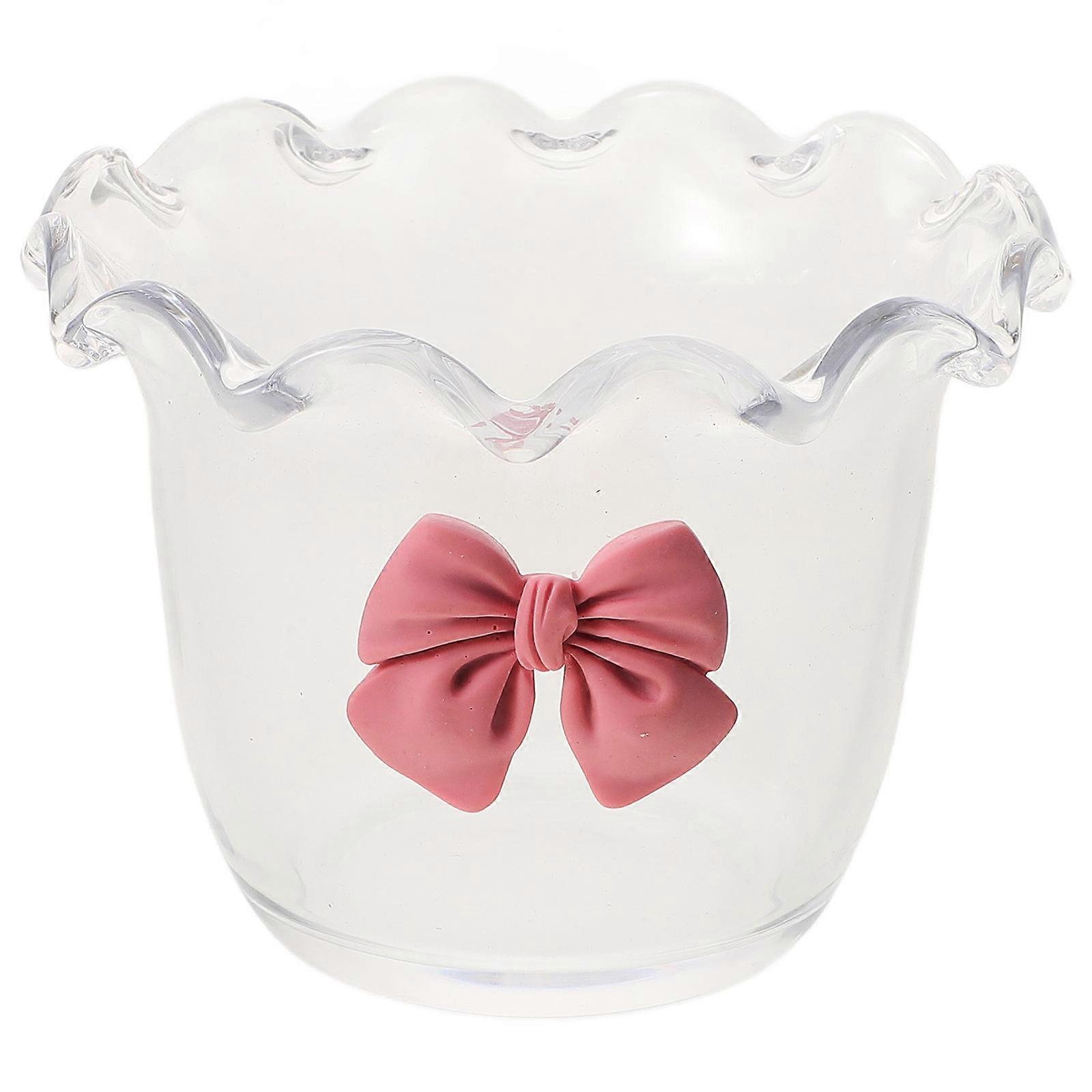 Glass Dessert Bowl Creative Tableware For Home Use Safe Dining High Transparency 1Pcs