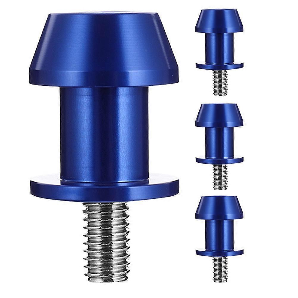Blue Aluminum Swing Arm Spools for Motorbike 4Pcs Durable Motorcycle Accessory