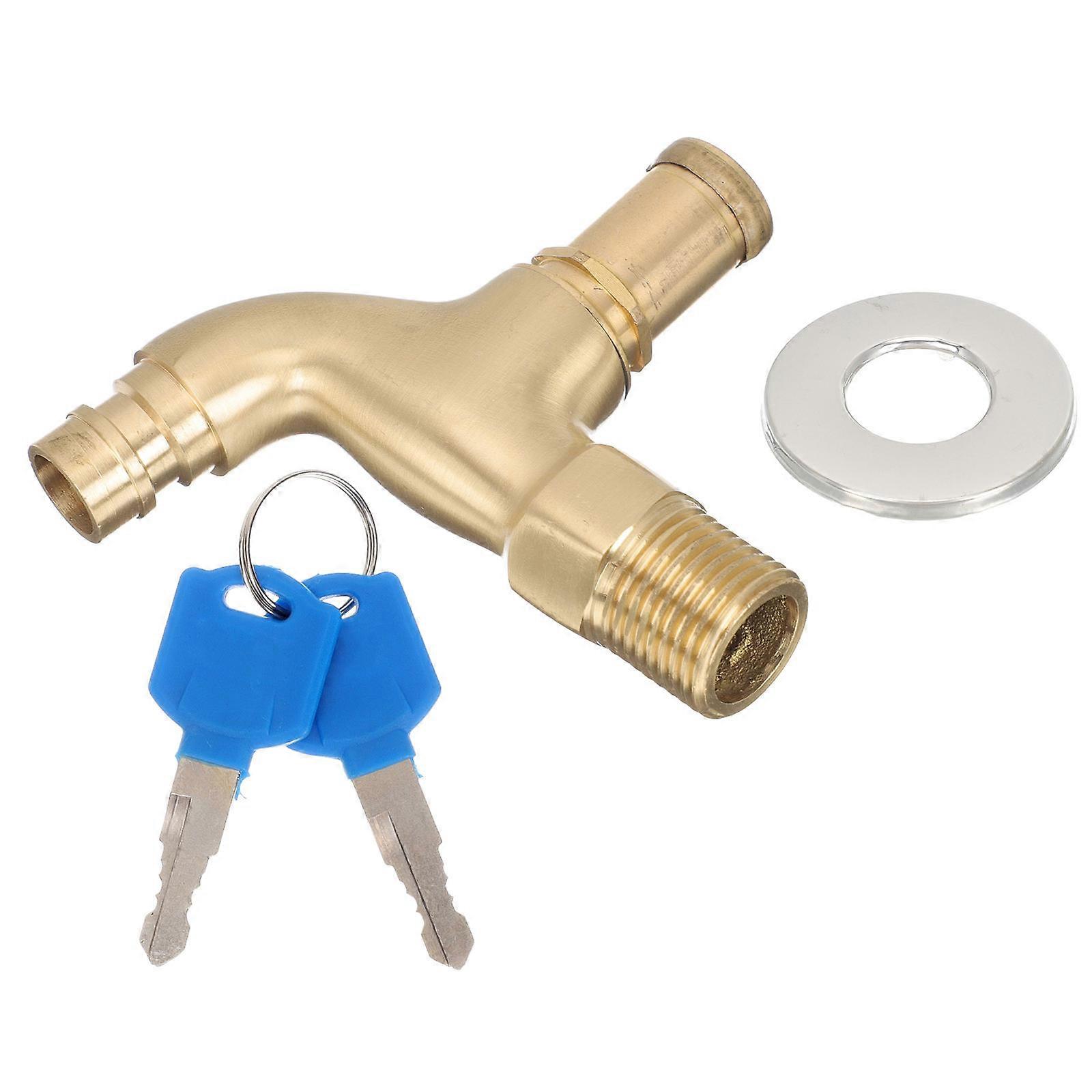 Garden Faucet Home Copper Faucet for Gardening Use with Key
