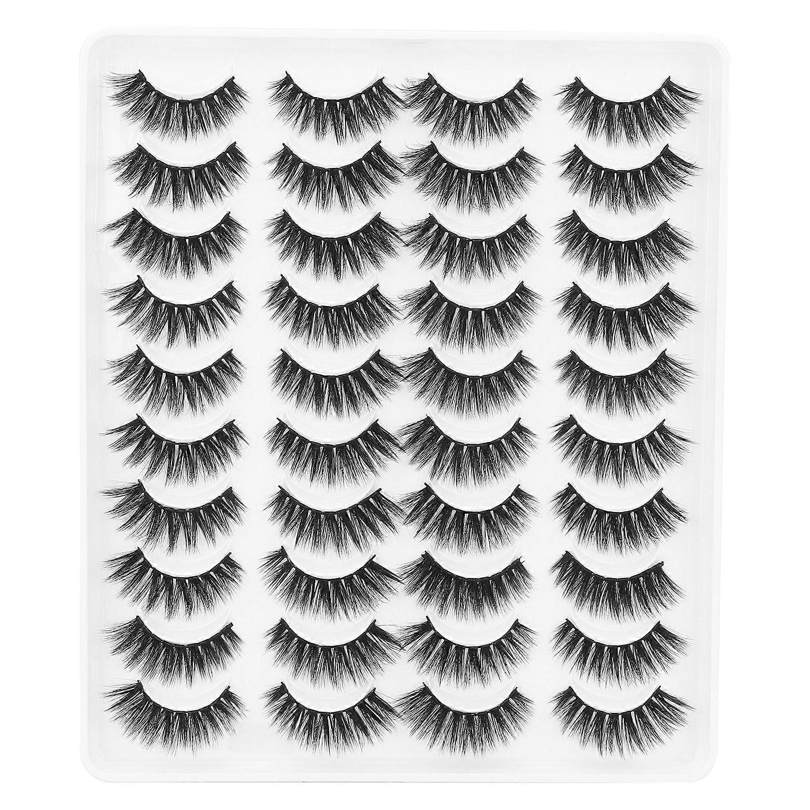 20 Pairs Makeup False Lashes Salon Long Curly Thick ThreeDimensional False Eyelashes(CS02 )