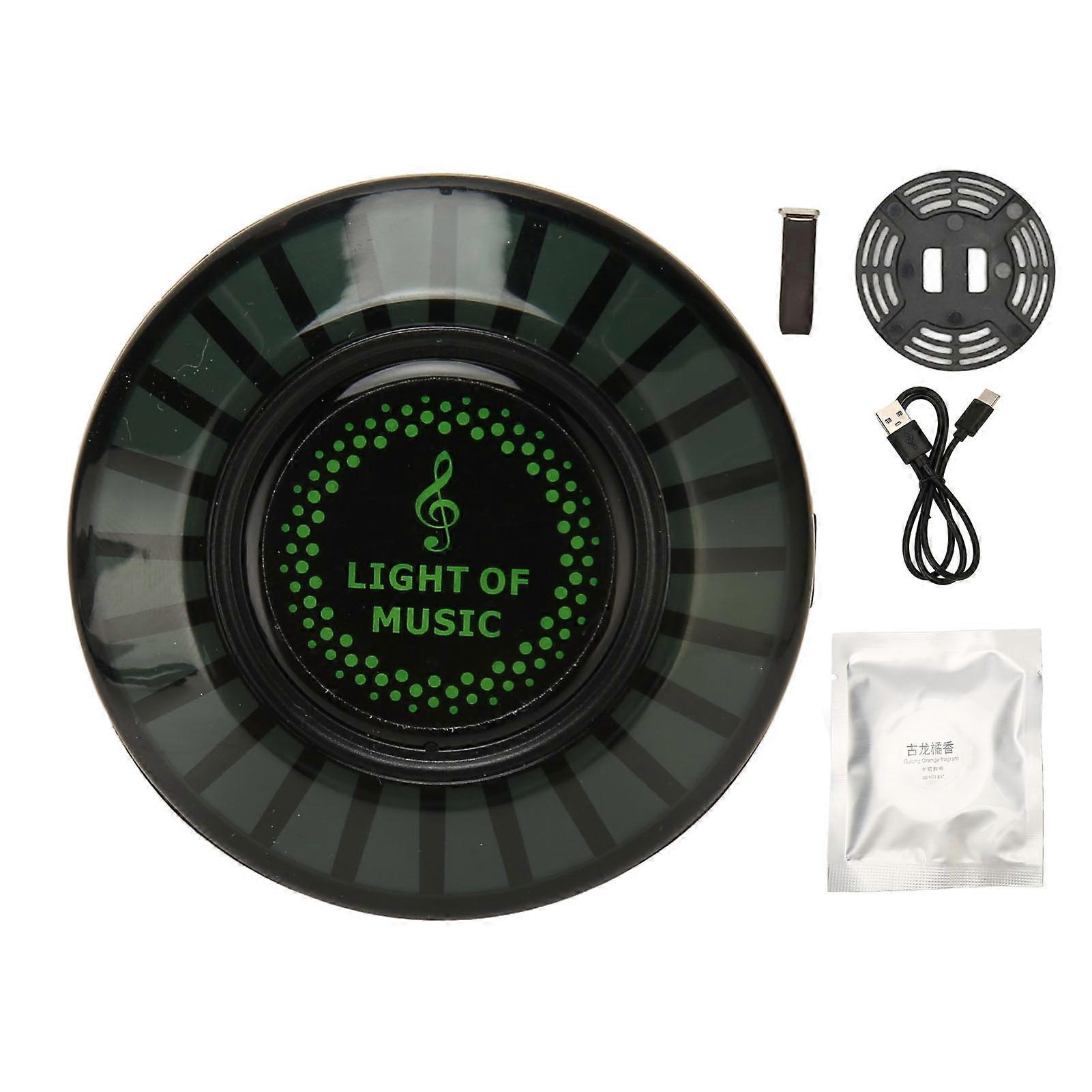 Lumière de prise de son RVB ronde colorée avec diffuseur d'arômes parfumés, lumières de prise de son activées par la voix pour fête en voiture