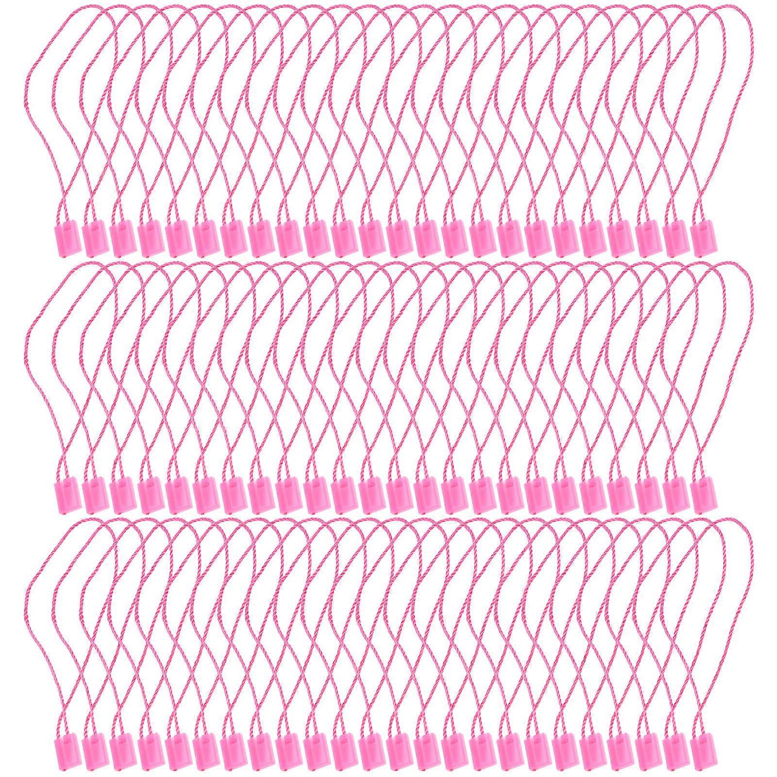 Clothing Tag String Hang Tag Fastener for Clothes Use 2850Pcs Rosy