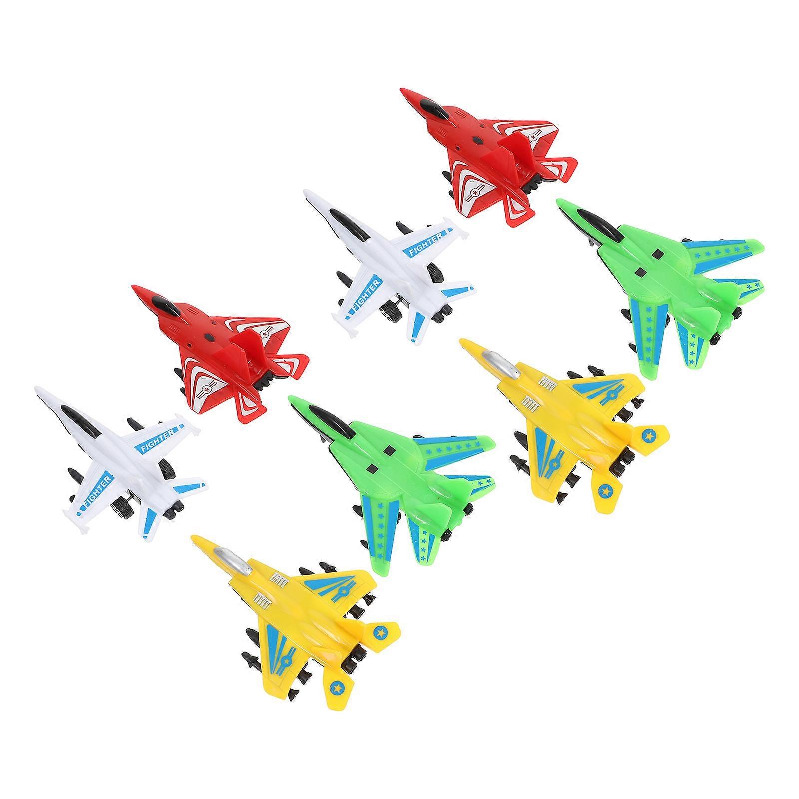 Simulation Fighter Toy Plastic Airplane Toy for Kids Use 8Pcs Fun Aircraft Kit
