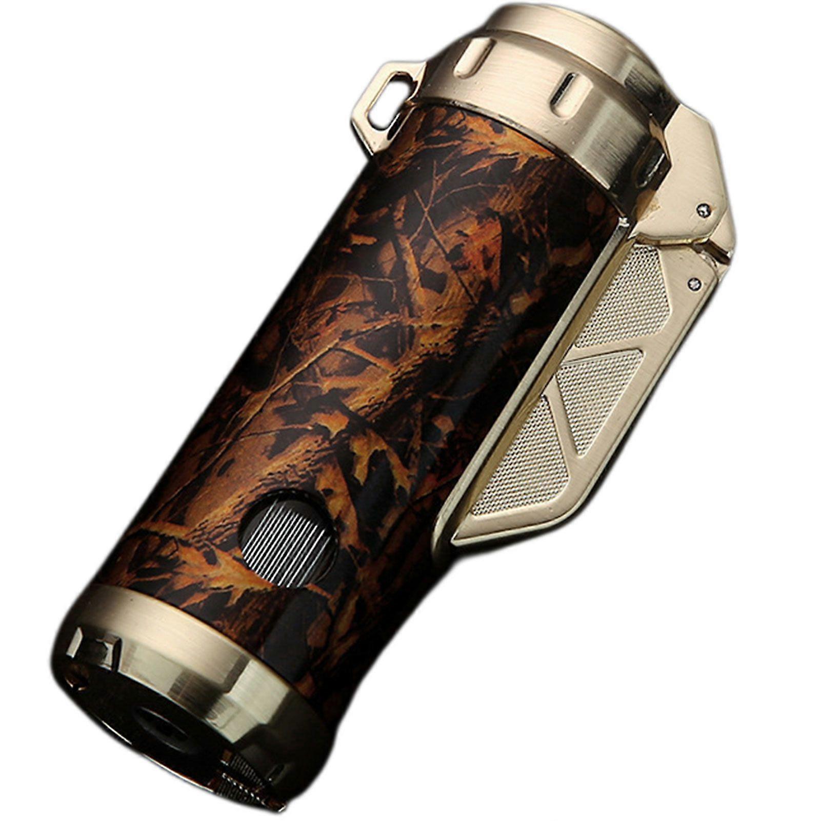 Cigars Lighter Triple Jet-Flame Torch Lighter with Cigars Punch Windproof Refillable Butane Lighters