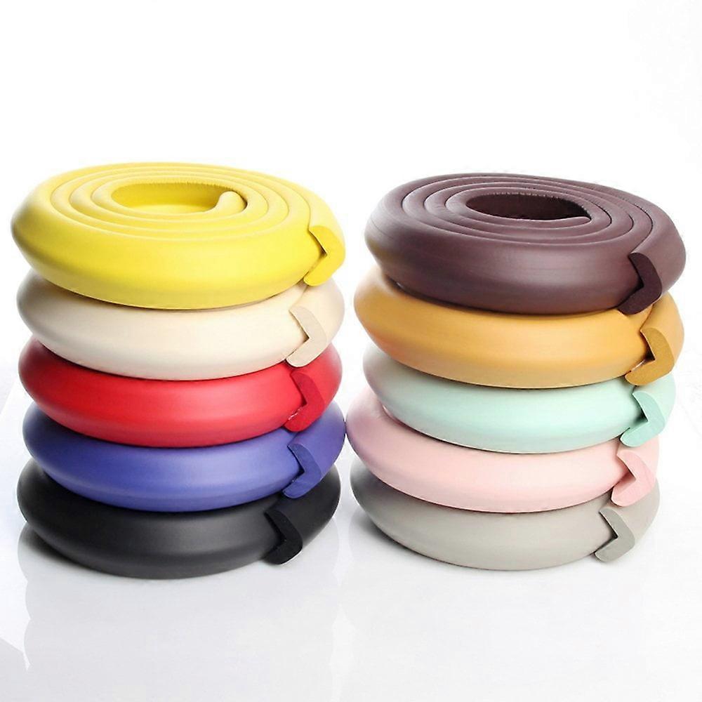 2M Soft Baby Safety Desk Table Edge Guard Strip Security L-Shaped Kids Protection Bumper Edge Angle Home Anti-collision Strip - Gray