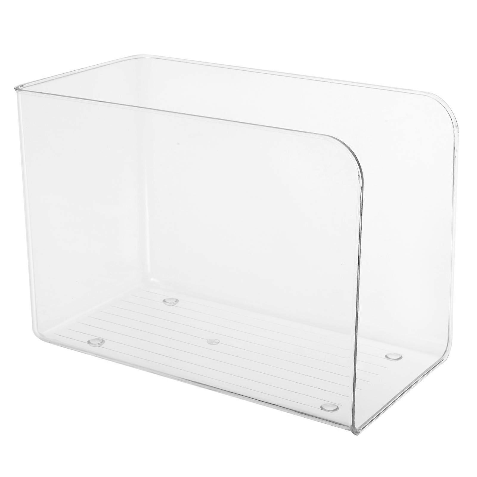 Book Storage Stand Acrylic Transparent Organizer Vertical Type Rack for Home Use Space Saving 1Set
