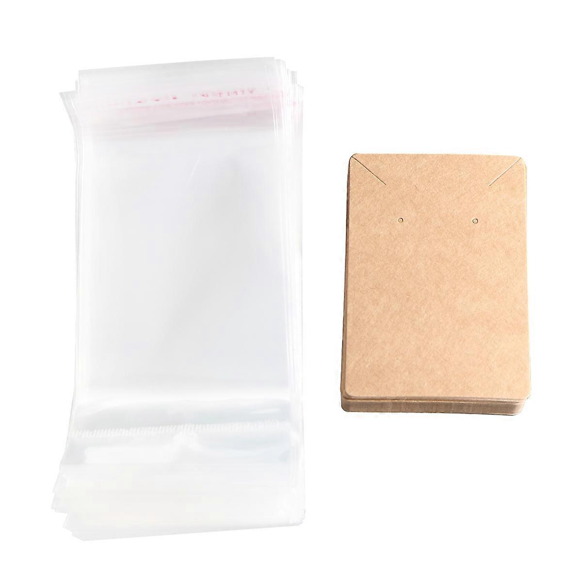 Necklace Display Cards Jewelry Packaging for Display 450Sets Light Brown