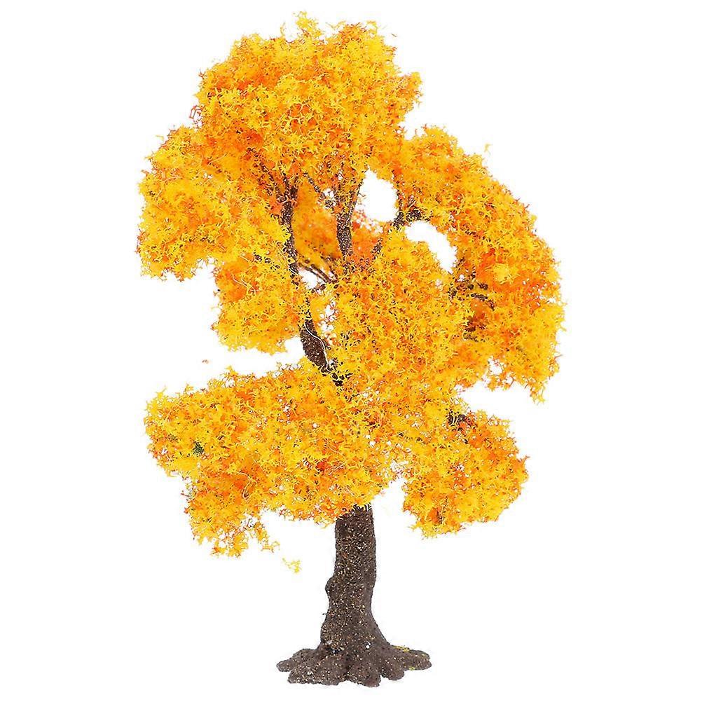 Yellow Wire Miniature Trees for DIY Craft Model Landscape 4Pcs