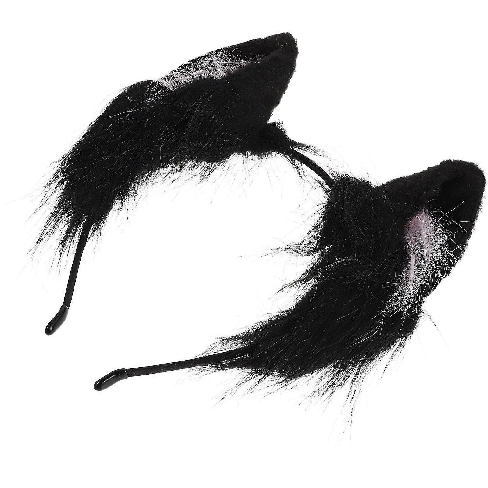 Soft Cat Ears Headband for Costume Use 4Pcs Plush Lolita Style Headpiece