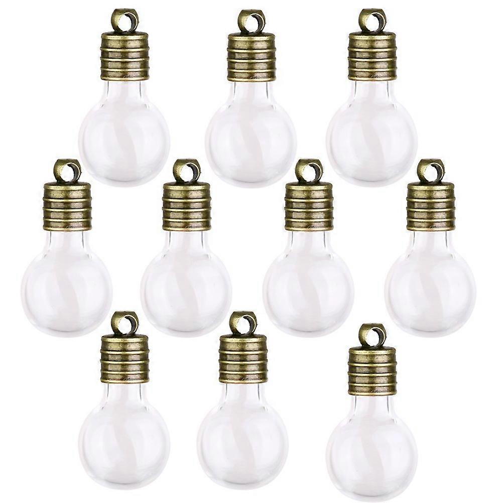 Glass Bottle with Cap Bulb Shaped for Decoration 20Pcs Set