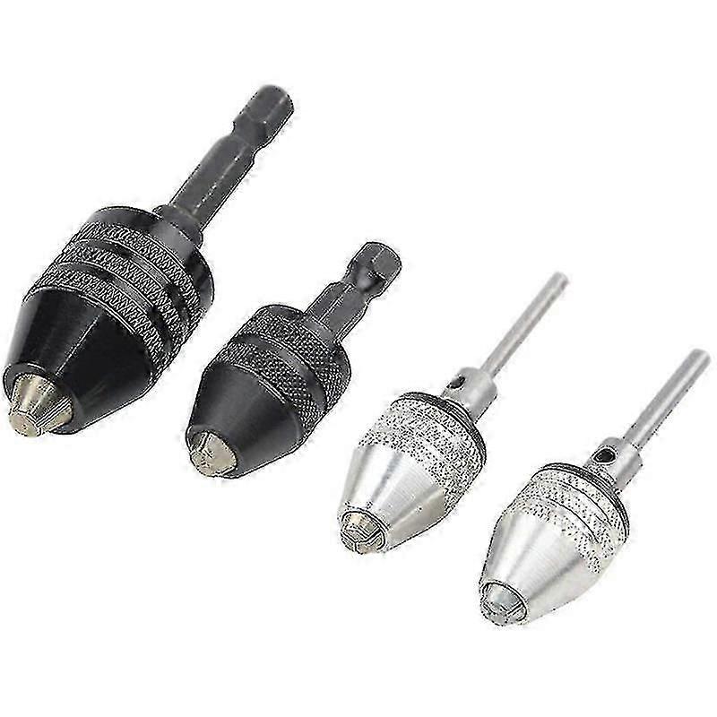 Set of 4 Quick Change Drill Chuck Adapters for Mini Drills, Handy for UK DIY Enthusiasts
