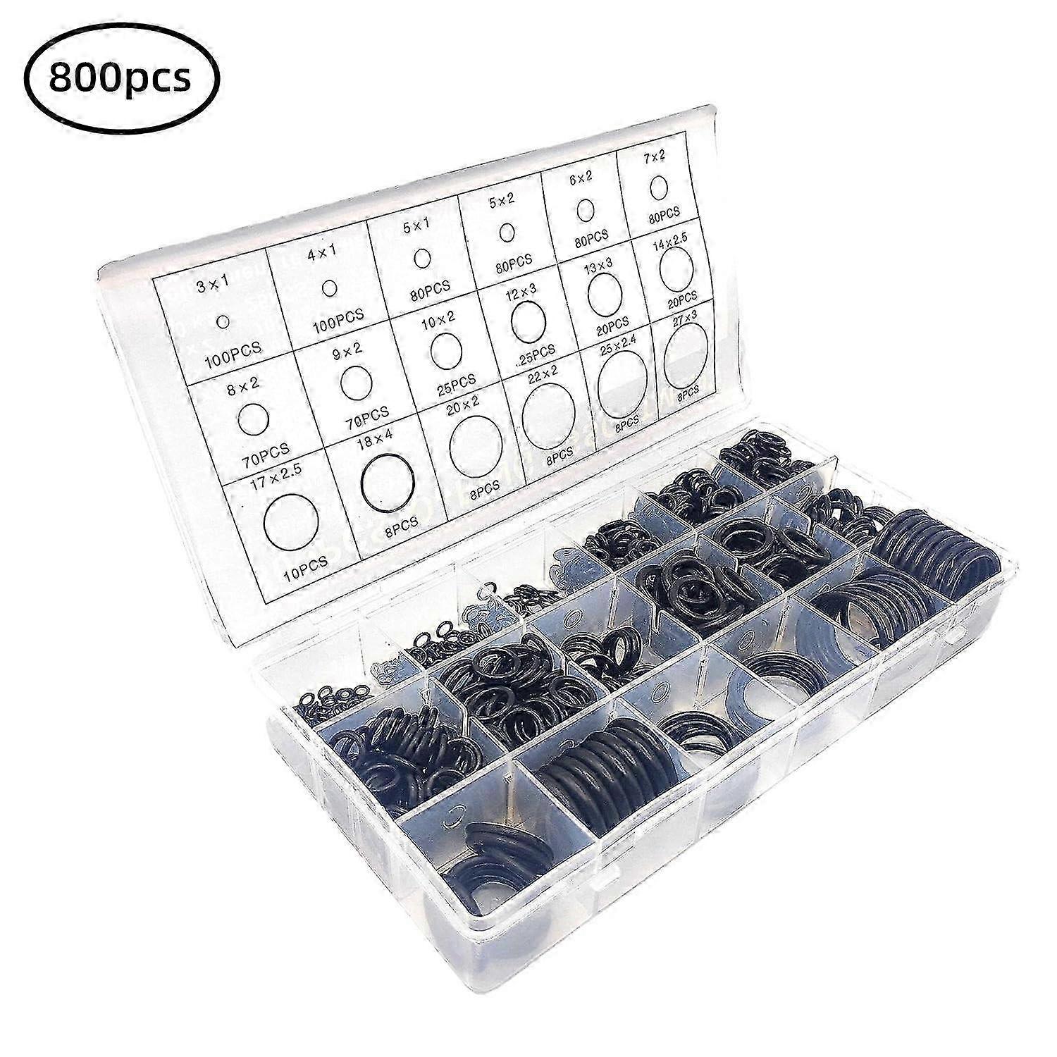 225 Rubber O-Ring Combination Kit 18 Sizes Nbr Gaskets 2025