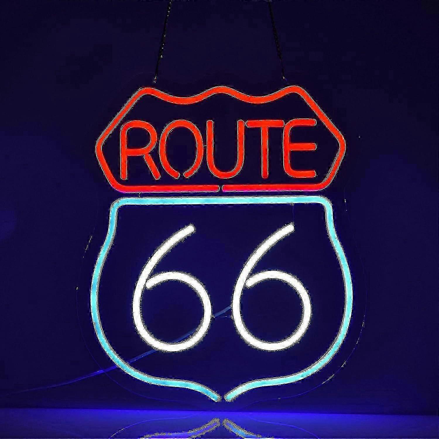 LED neon sign for home office with Route 66 design
