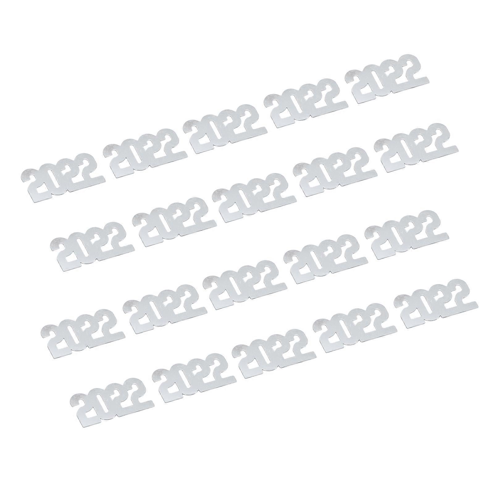 New Year Confetti Confetti for Decor 15Packs Silver