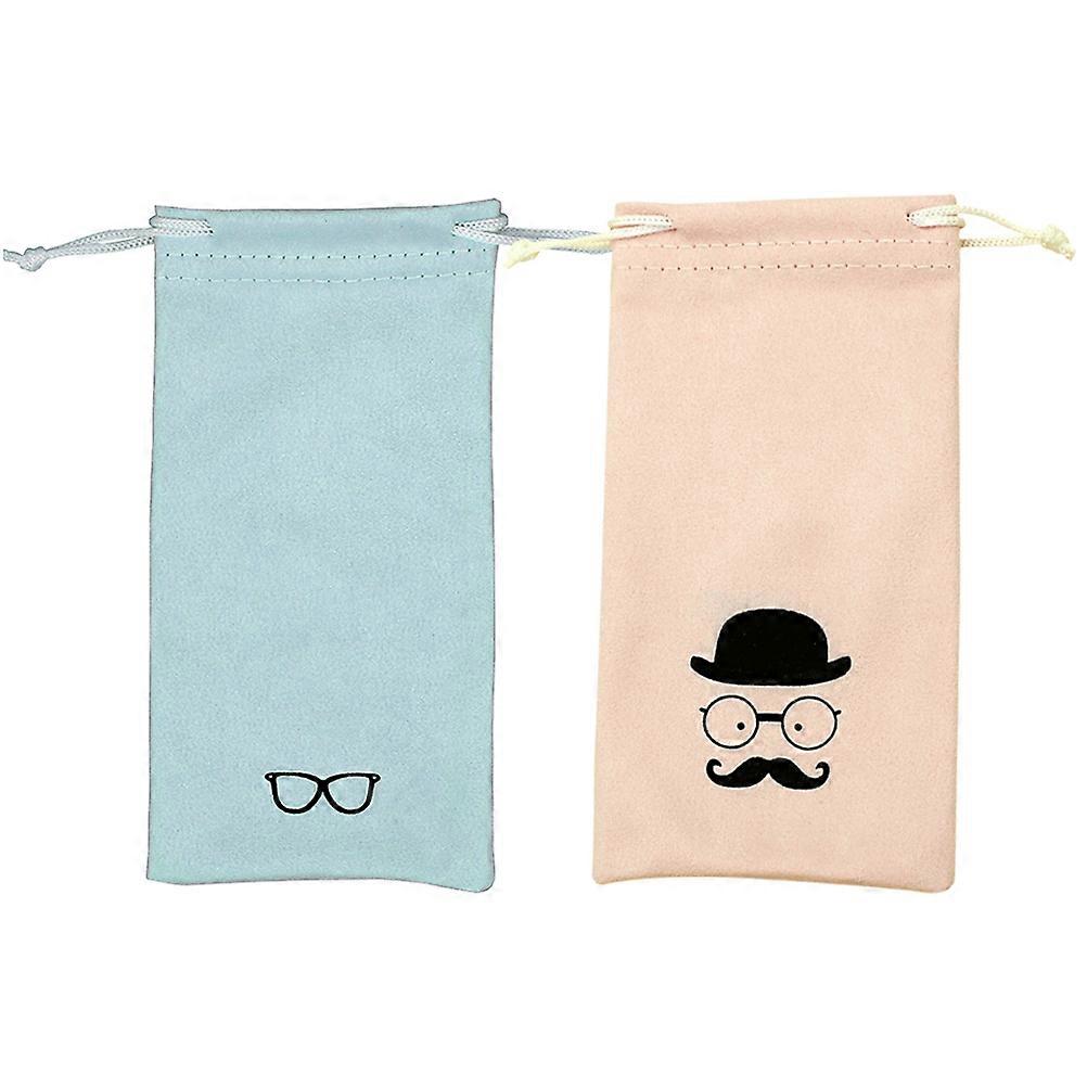Soft Glasses Bag 6 Pcs Rectangular Sunglasses Pouch For Travel Protection Assorted Color Organization