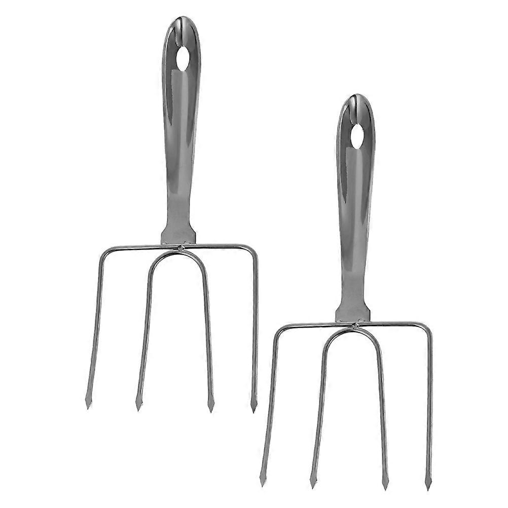 Barbecue Turkey Fork Stainless Steel for Lifting Poultry 4Pcs Set