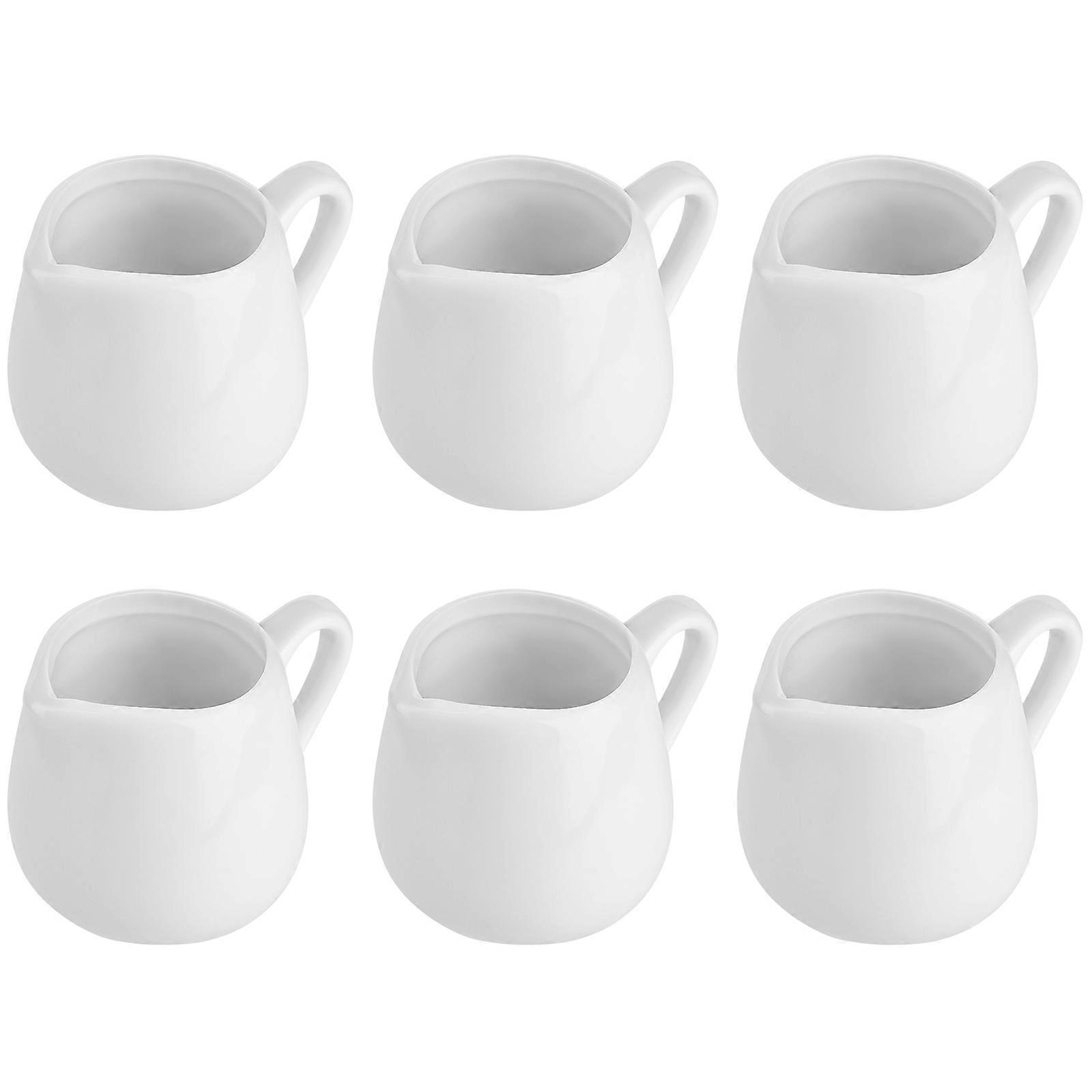 Porcelain Creamer Pitcher Sauce Cups for Home Use 48Pcs White Ceramic