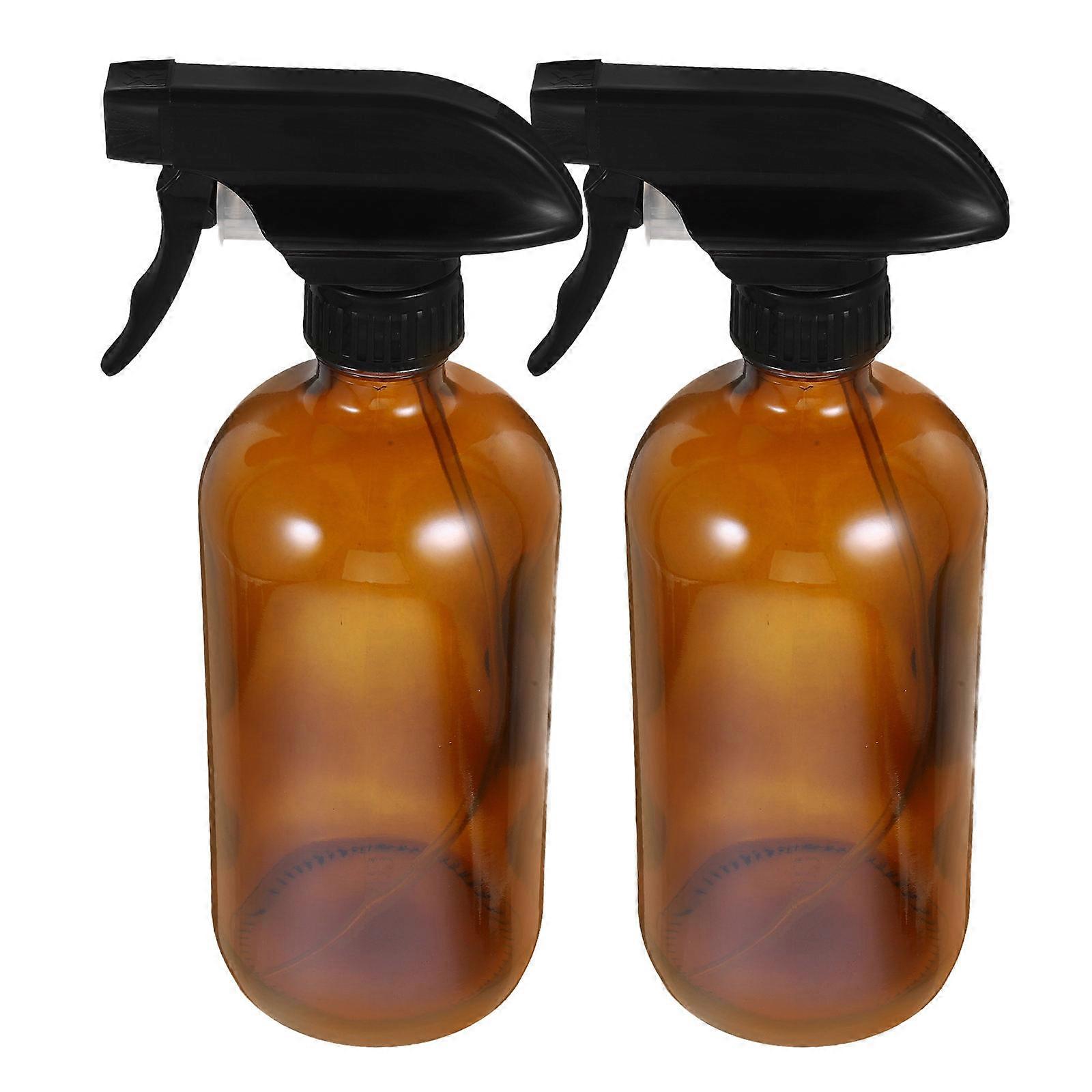 Spray Bottle Multipurpose Bottle for Cleaning Use 2Pcs Light Brown Glass
