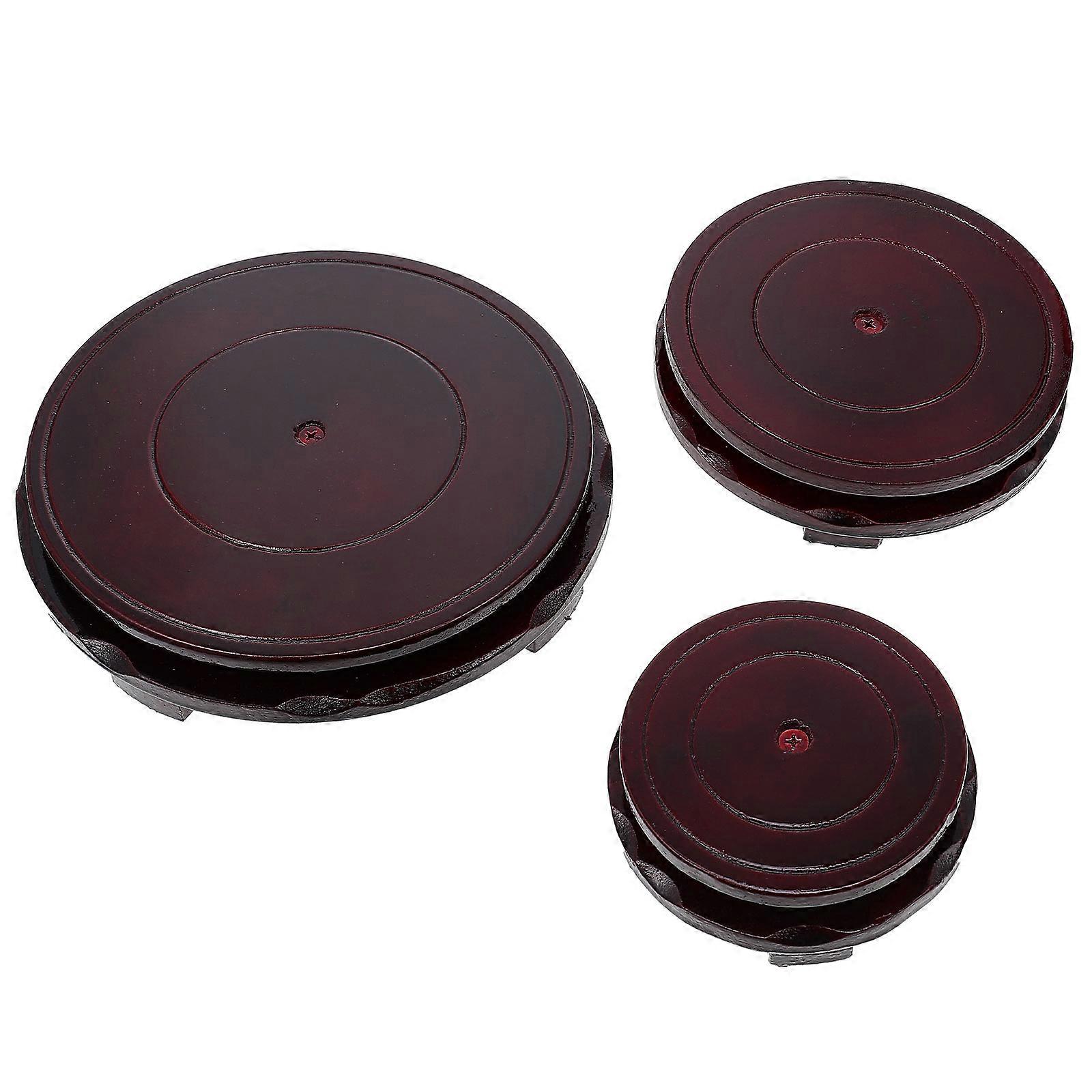 Wooden Teapot Holders And Display Bases For Home And Office Use 9.04X9.04X1.69in Decorative Style 6Pcs