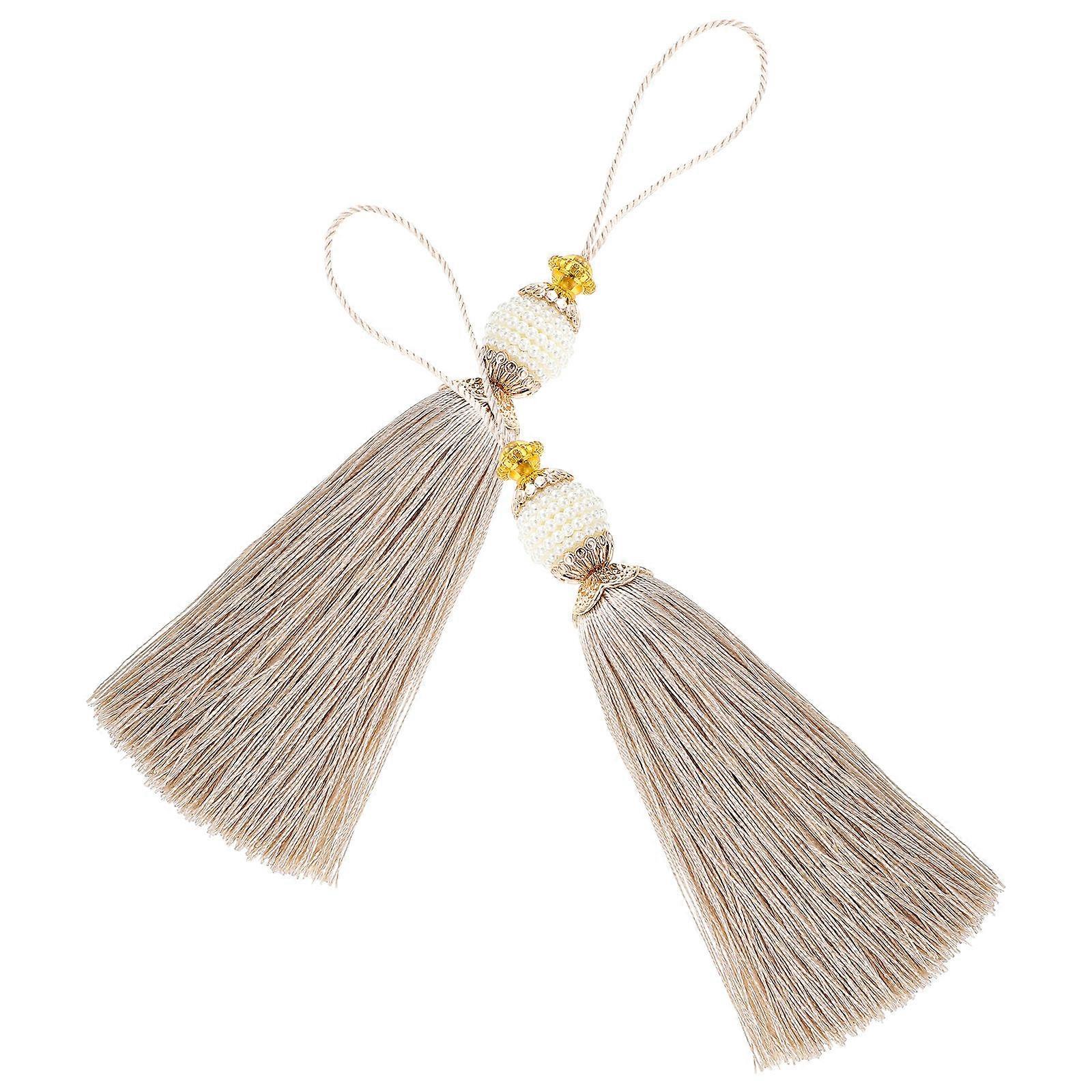 Curtain Tassels Vertical Polyester DIY Tassels for Home Decor 4Pcs