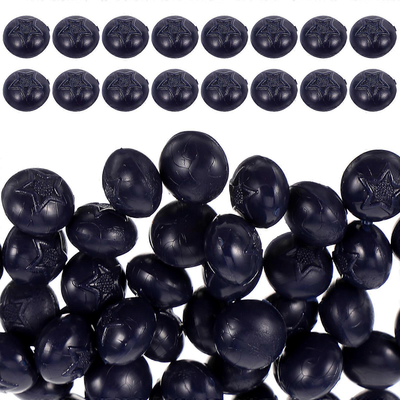 Artificial Blueberries Decorative Model for Playing 50Pcs Resin Craft