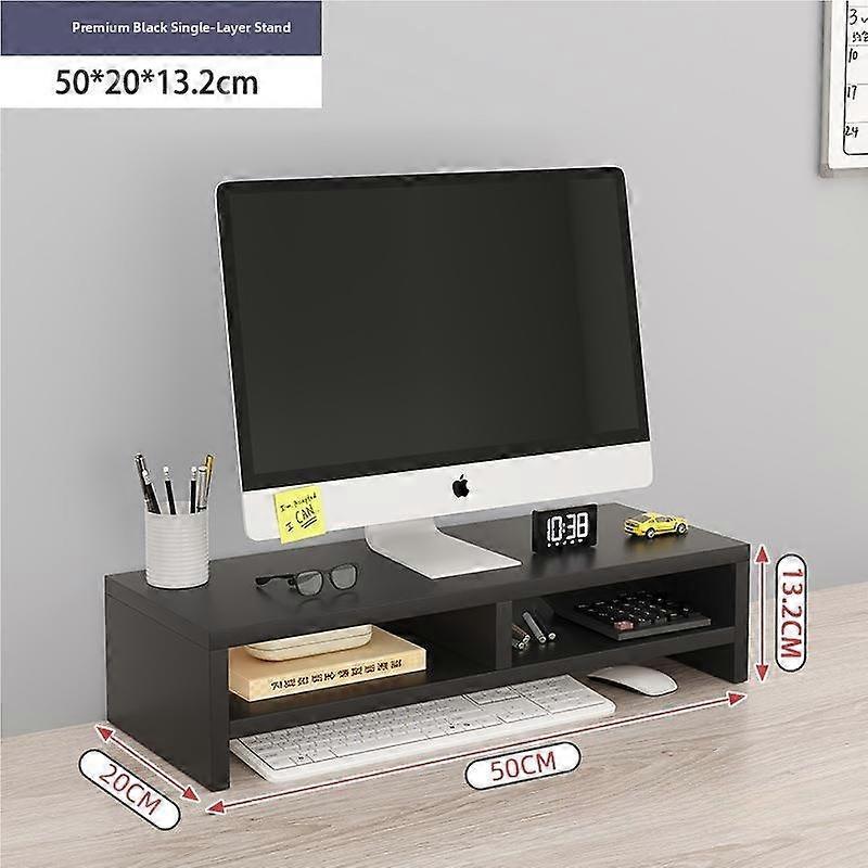 Thiened Wooden Cuter Elevation Stand Office Desktop Monitor Screen Riser Storage Desktop Organizer elf Rectangular Dua...