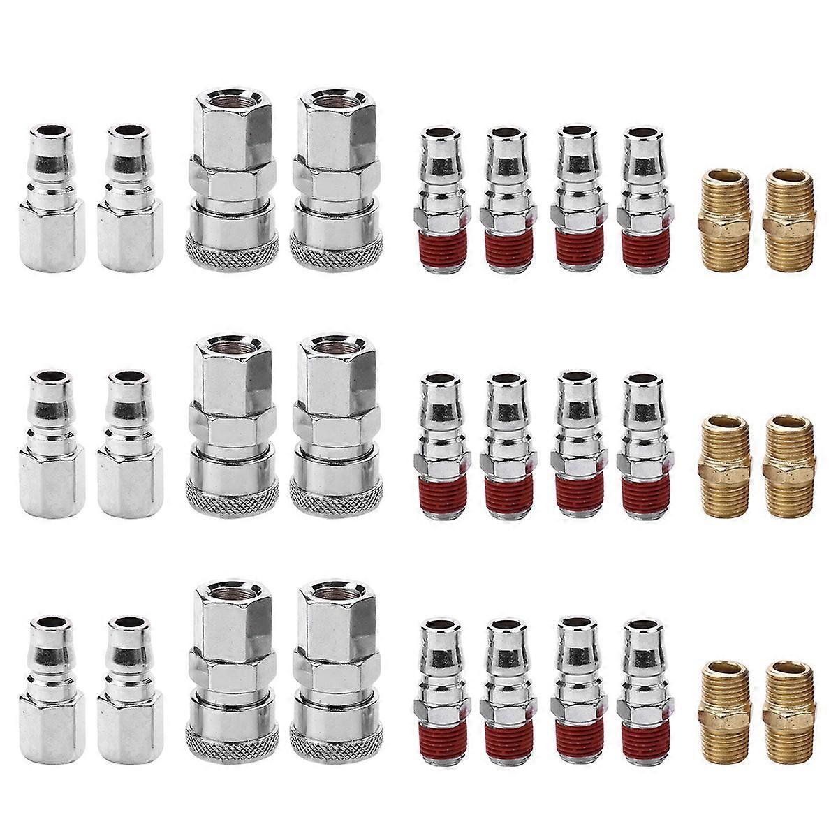 10Pcs 1/4 inch Air Line Hose Compressor Fitting Connector