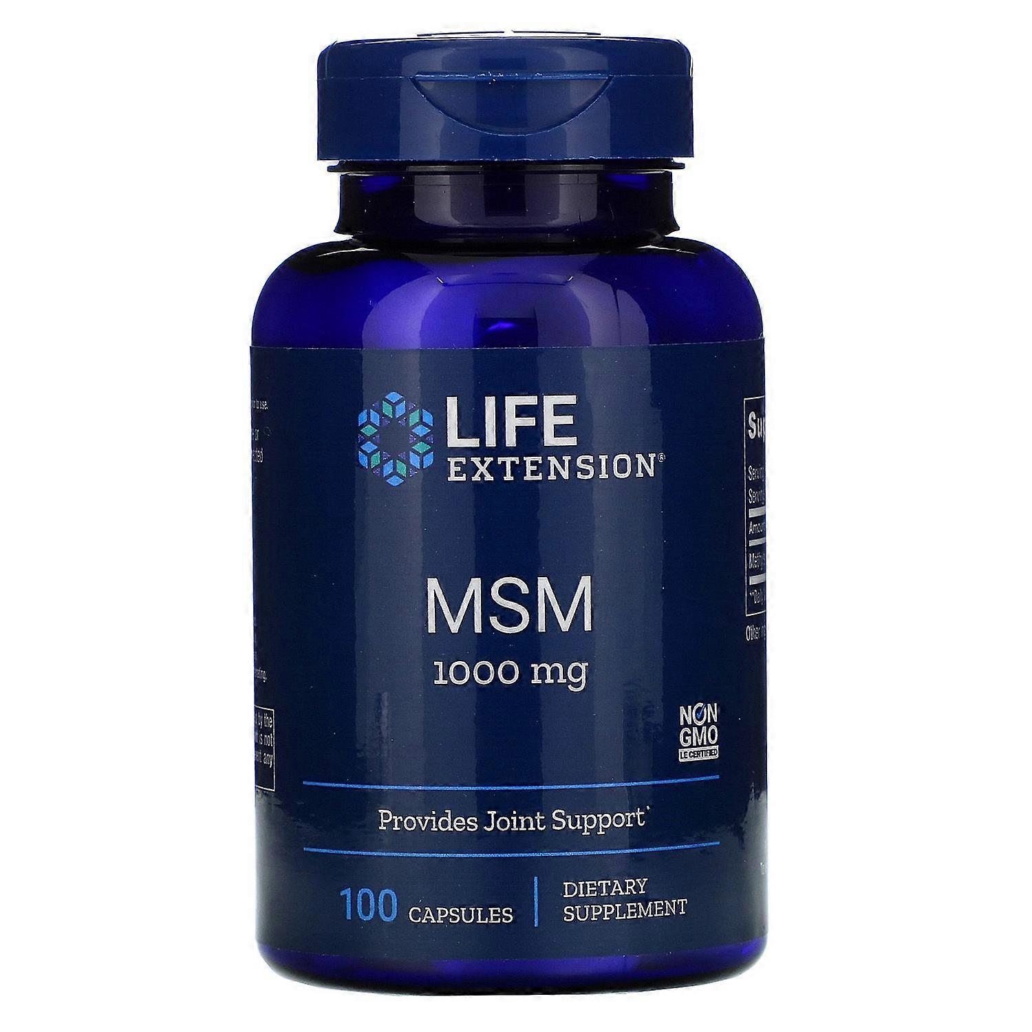 Life Extension, MSM، 1000 مجم، 100 كبسولة