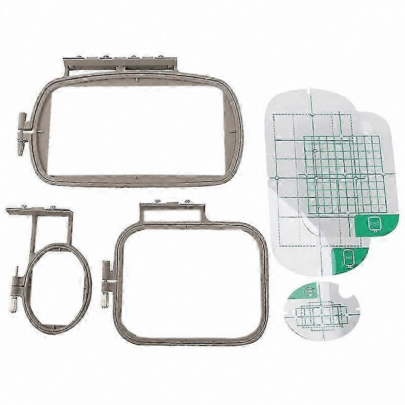 3-Piece Embroidery Hoop Frame Set for Multi-Function Sewing Machines, Compatible with Various Models