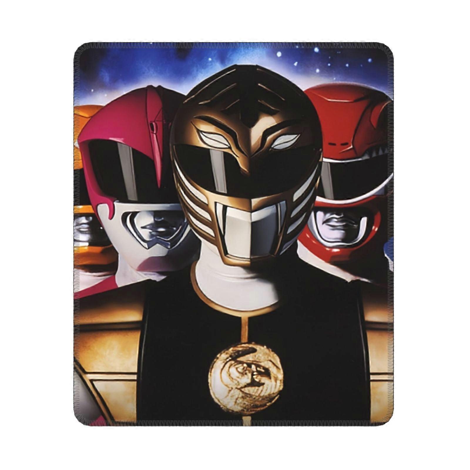 Power Rangers Mouse Pad 10x12 Inch with Stitched Edge, Non-Slip Rubber Base, Washable Lycra Cloth, Compatible with Computers and Laptop Mice