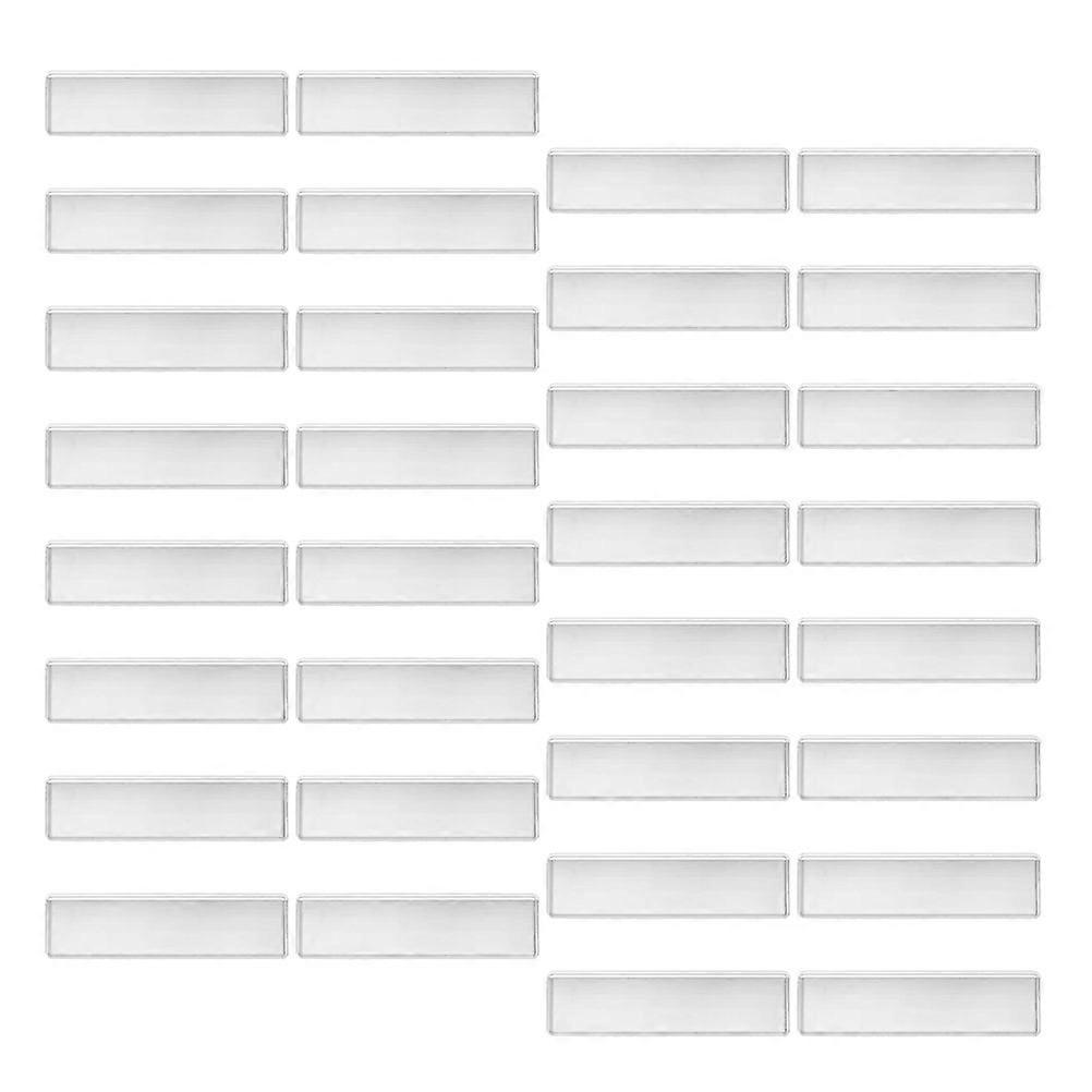 100Pcs Plastic Label Holders for Home Storage Organizing Drawers and Shelves with Waterproof Function in Clear