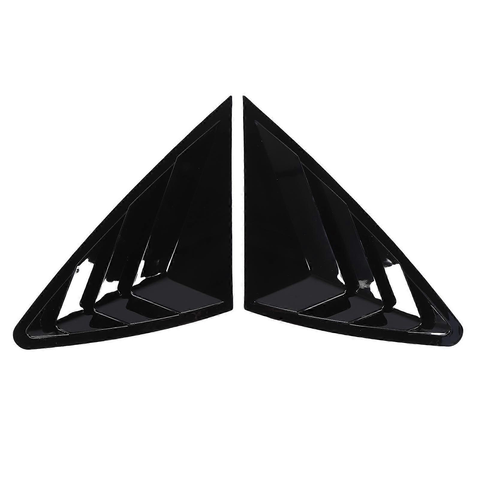 Pair of Rear Side Window Louver Air Vent Left Right Rear Window Shutter Cover Trim Replacement for GLC Coupe C254 Black NO.3062