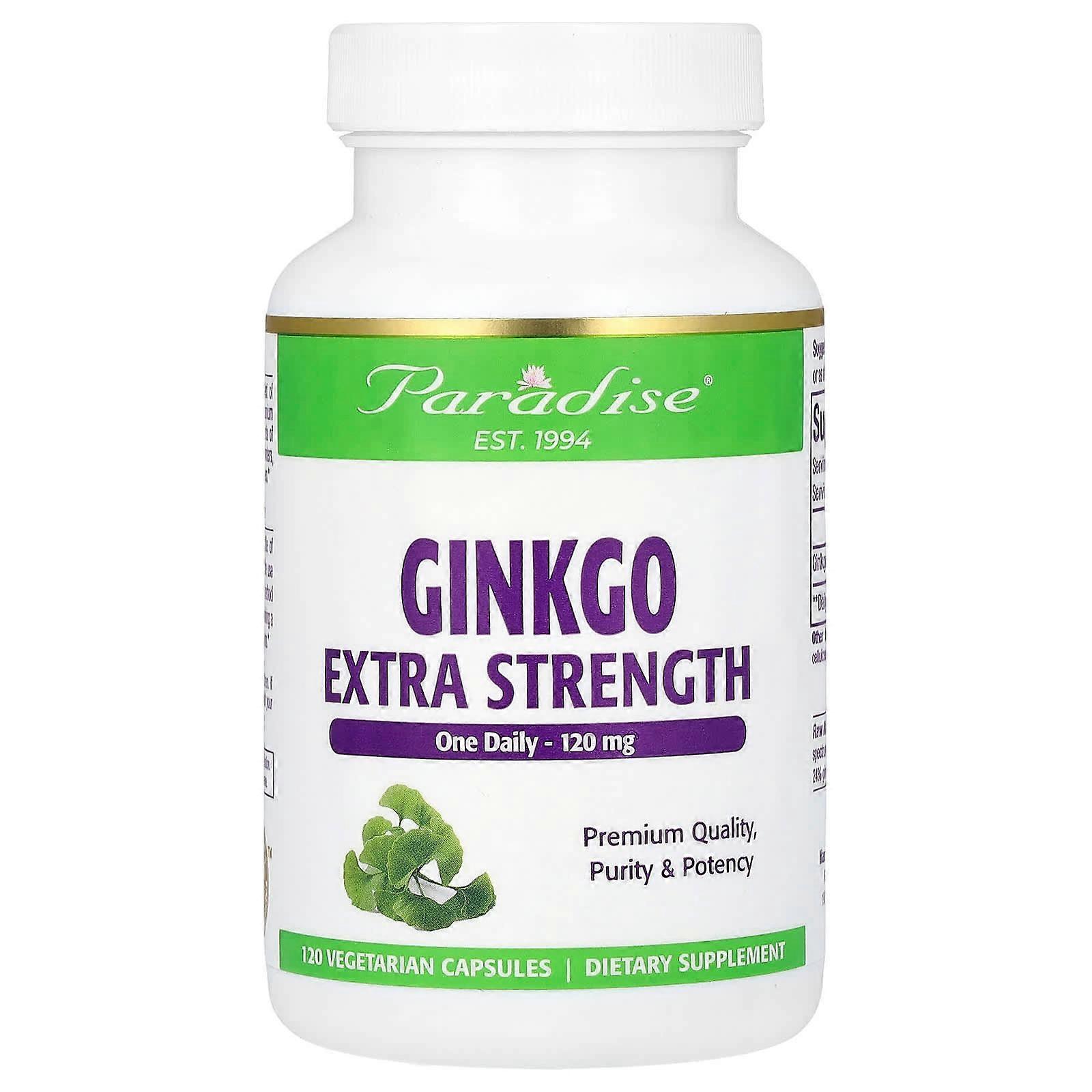 Ginkgo, Extra Strength, 120 mg, 120 Vegetarian Capsules
