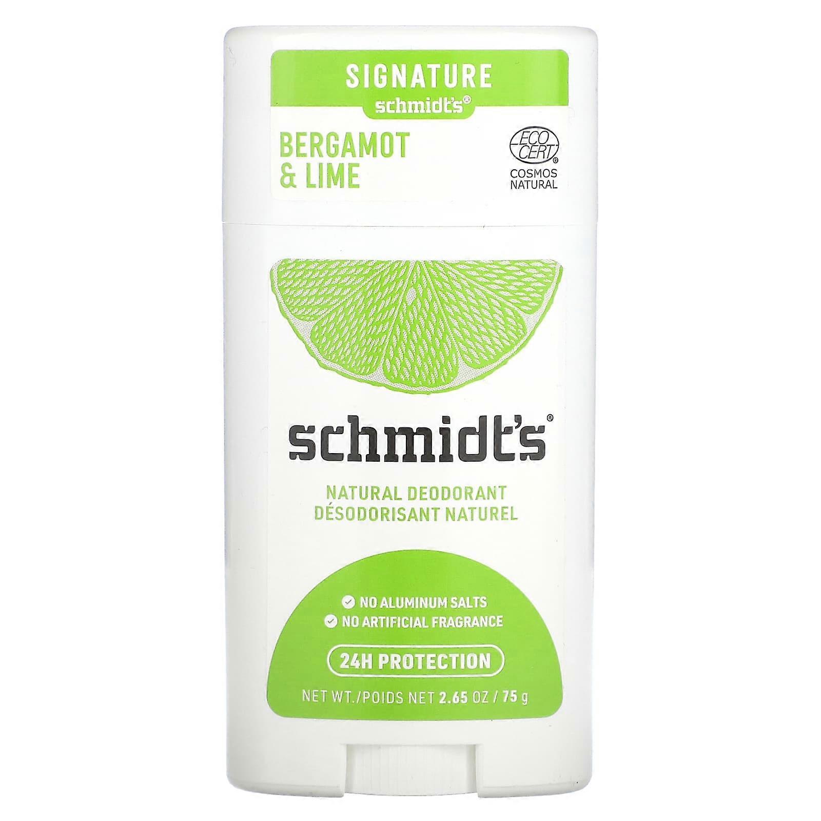 Natural Deodorant, Bergamot & Lime, 2.65 oz (75 g)