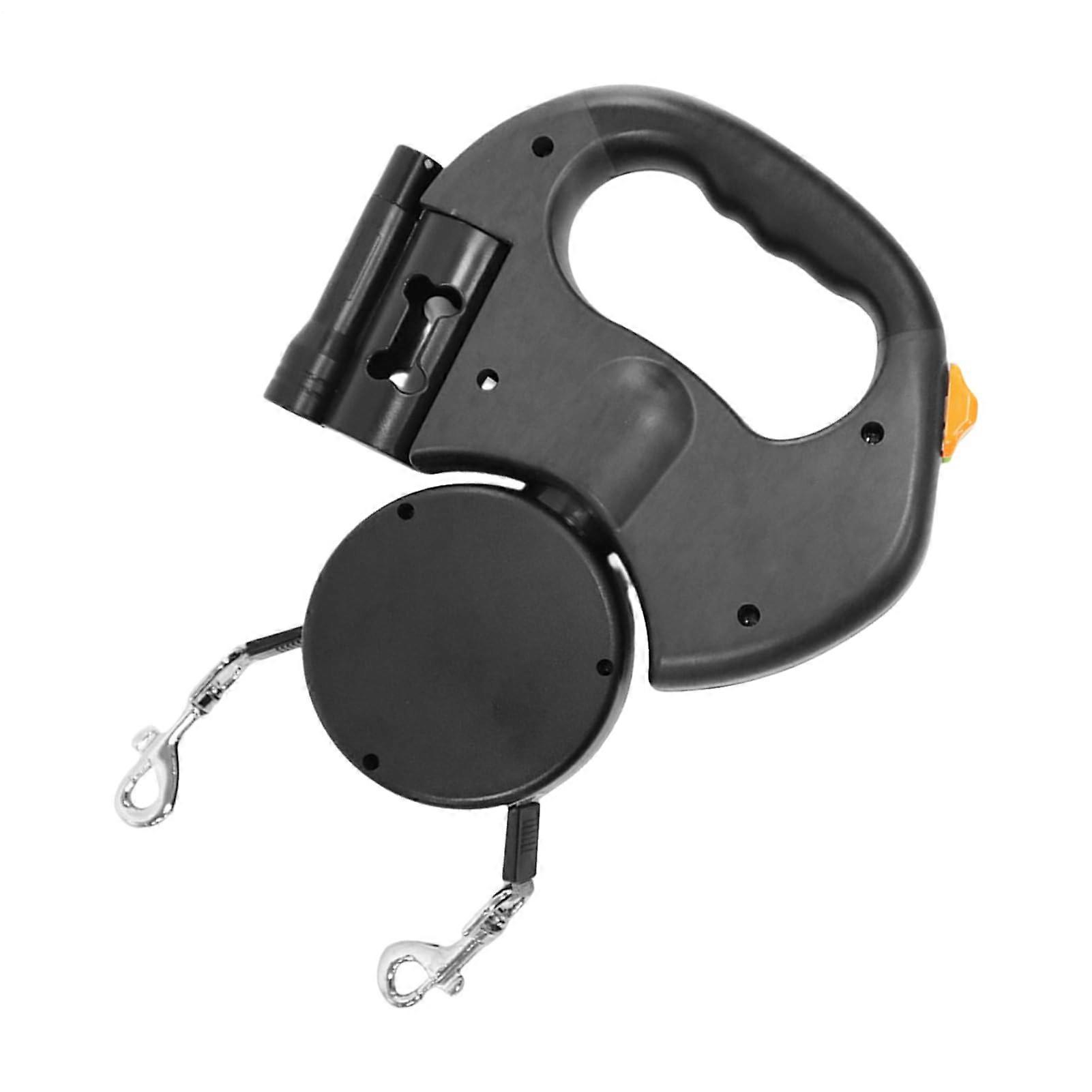 Rotating Dog Light Portable Dog Door With Light Reflective Stripes Double Linen Multipose Door Black