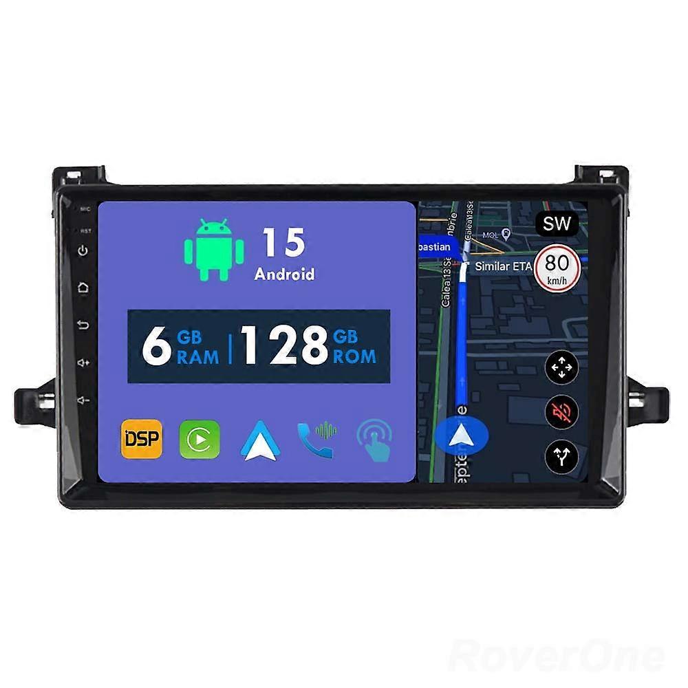 Car Radio 6G+128G CarPlay GPS Navigation Head Unit for Toyota Prius XW50 2015 - 2020 Android Auto Bluetooth Stereo Touch Screen