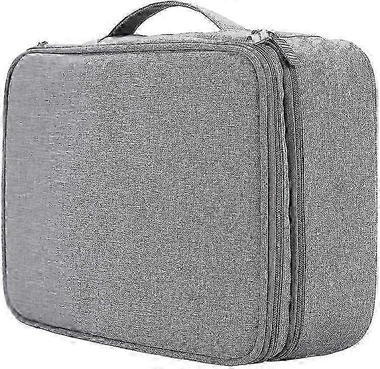 Double Layer Travel Cable Organizer Bag, Portable Electronics Accessories Storage Case with 2 Compartments (S-24 x 17.5 x 9cm)