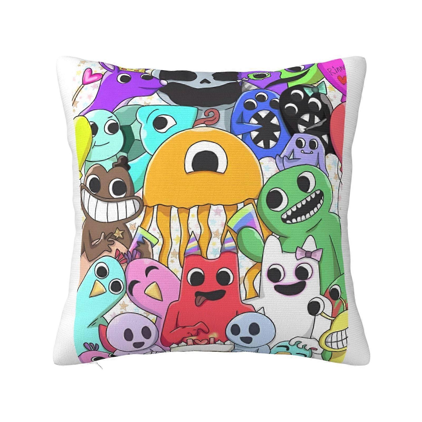 Garten Of BanBan Super Soft Pillow Case Cover with Zipper for Bedroom, Sofa, Couch,Cozy Fuzzy Pillow Shams for All Seasons Square Pillow