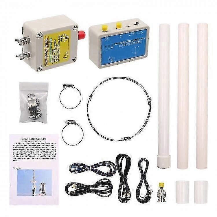 Antenne de réception à boucle active large bande 0,1 MHz - 180 MHz, 20 dBi, antenne radio SDR ondes courtes