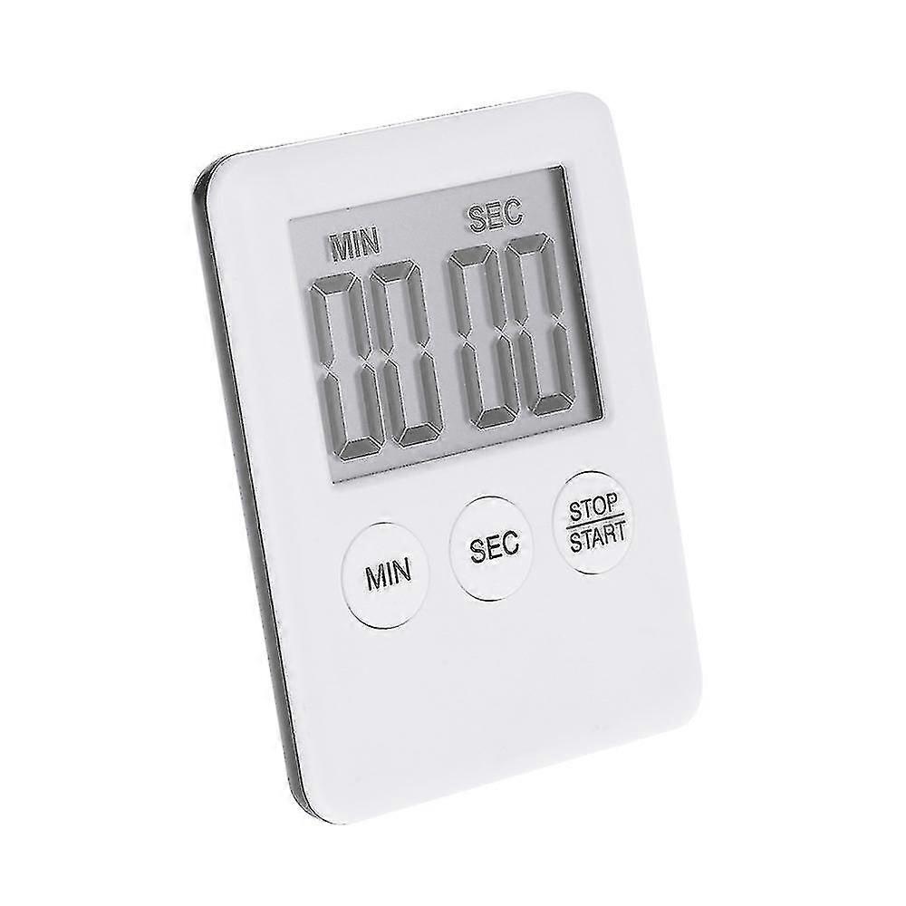 Magnetic Lcd Digital Kitchen Timer, White