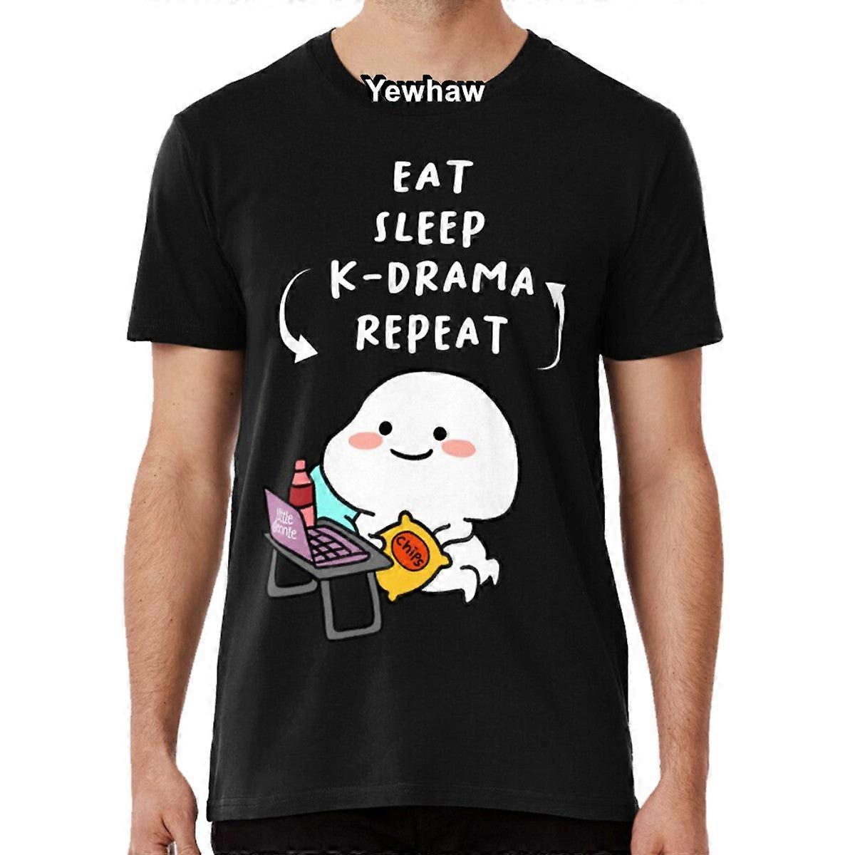 Coma Durma Kdrama Repeat - Camiseta Engraçada do Kdrama