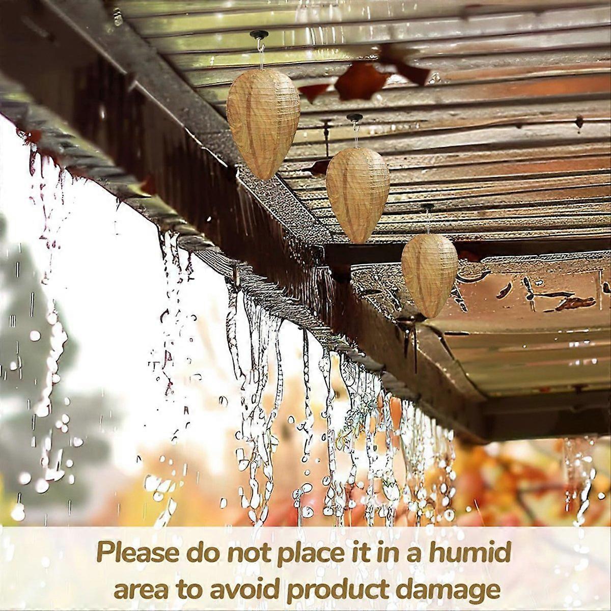 4 Pack Mini Size Paper Wasp Nest Decoy Hanging Fake Wasp Nest