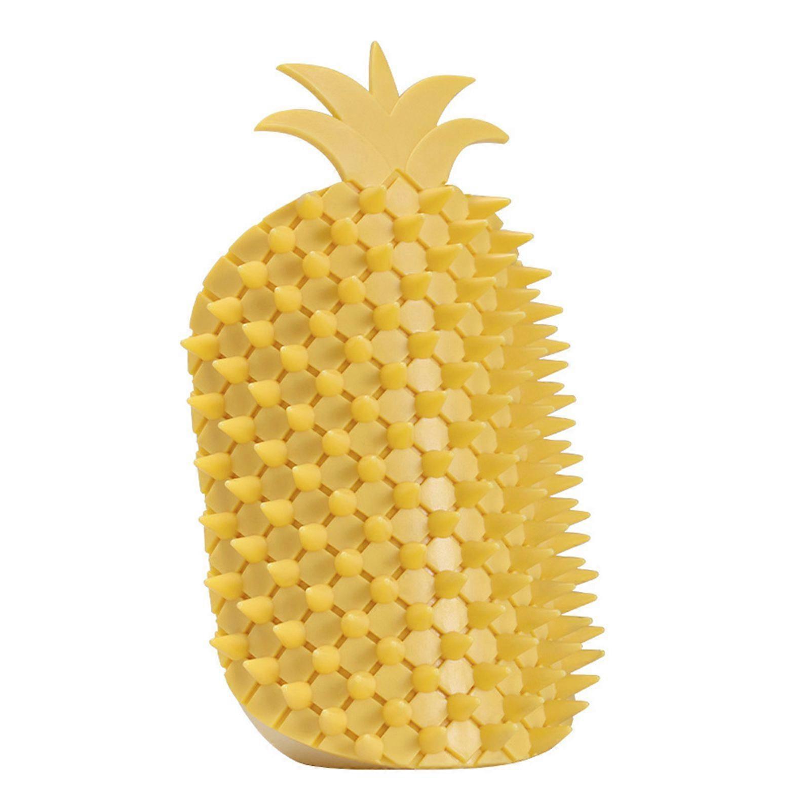 Cat Self Groomer Pineapple Shape Cat Wall Corner Massage Comb with Catnip Cat Face Scratcher Grooming Brush for Long Short Fur Cats Dogs